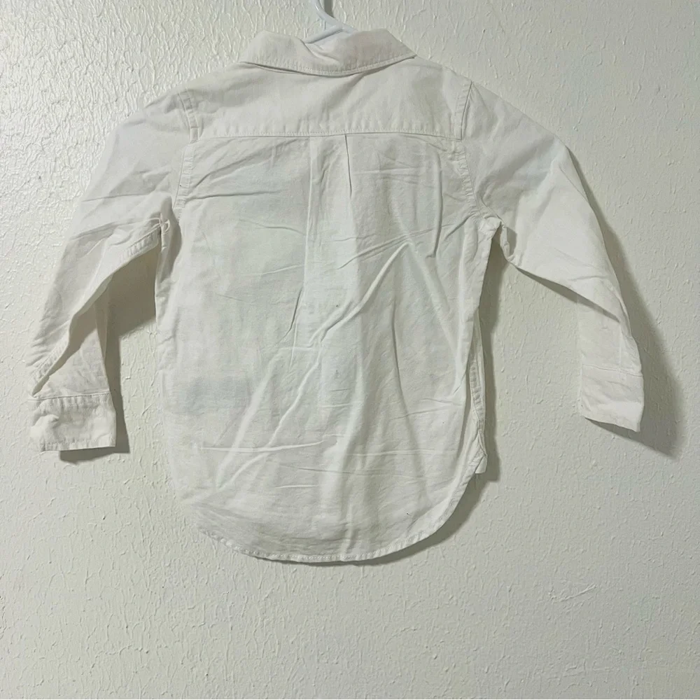 GAP Baby Boys Size 4 Years White Button Down Oxford Shirt Classic Style EUC
